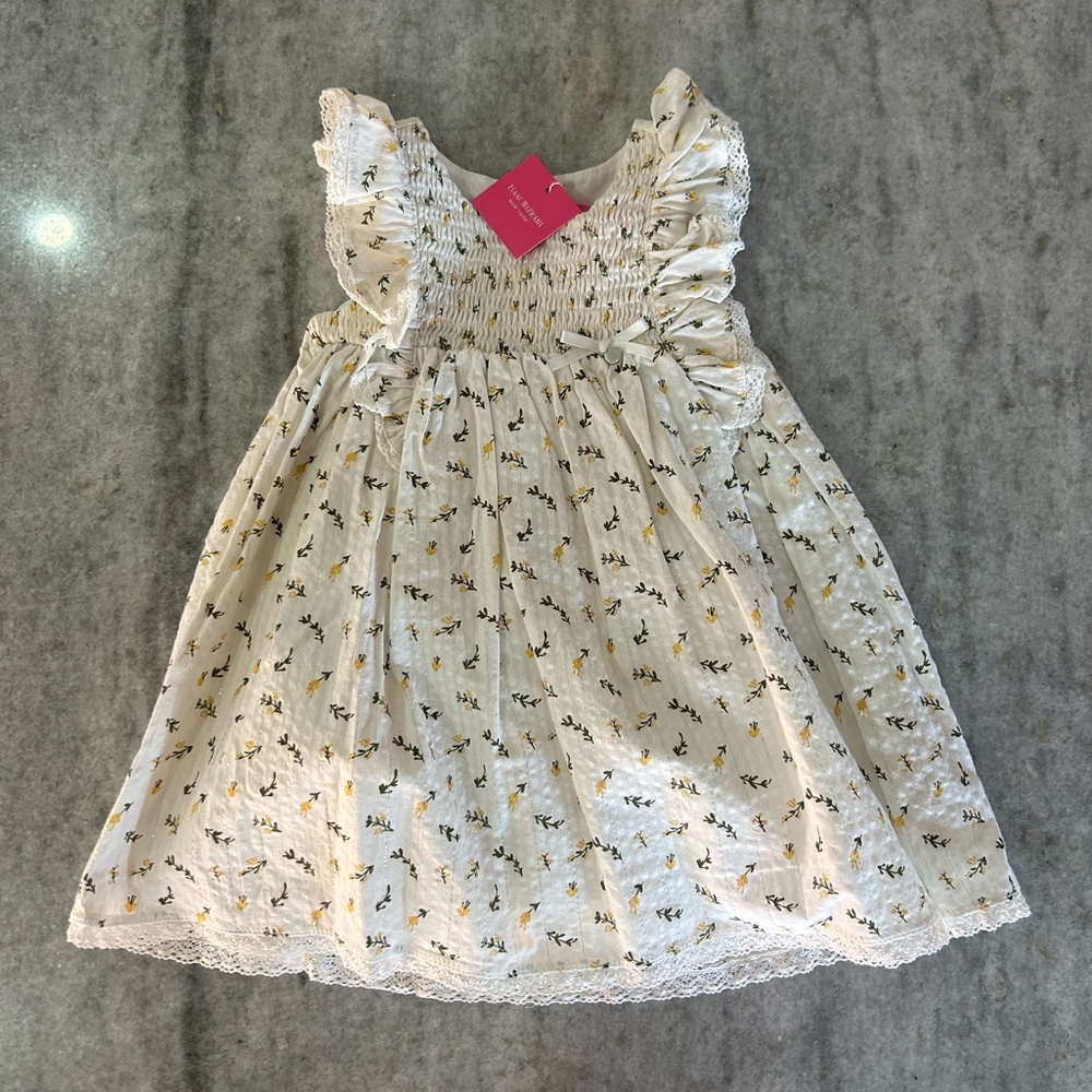 Isaac Mizrahi Yellow Floral Toddler Dress Size 18M